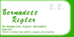 bernadett rigler business card